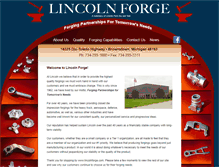 Tablet Screenshot of lincolnforge.com